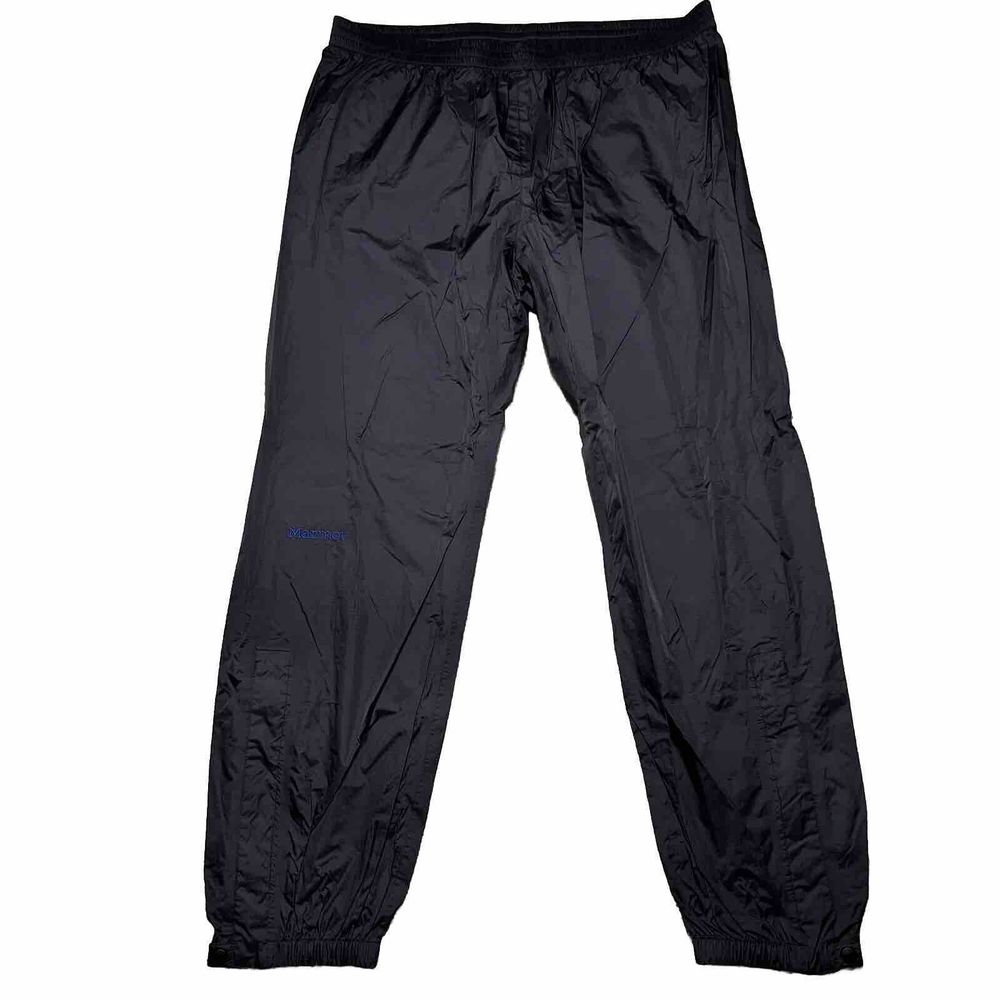 Marmot Rain Pants Mens XXL Black Waterproof Hiking Ankle Zip Nylon Outdoor